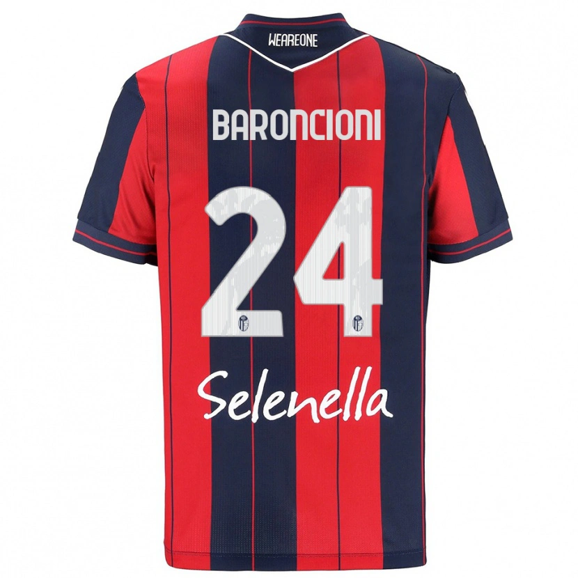 Danxen Kvinnor Davide Baroncioni #24 Röd Marinblå Hemmatröja Matchtröjor 2025/26 Tröjor T-Tröja