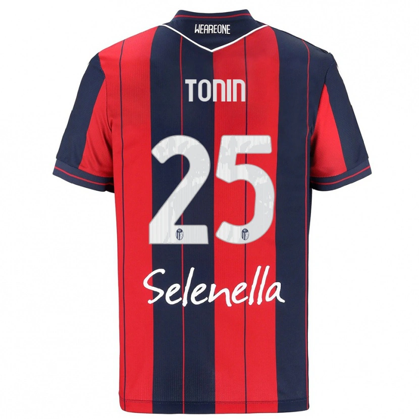 Danxen Kvinnor Federico Tonin #25 Röd Marinblå Hemmatröja Matchtröjor 2025/26 Tröjor T-Tröja