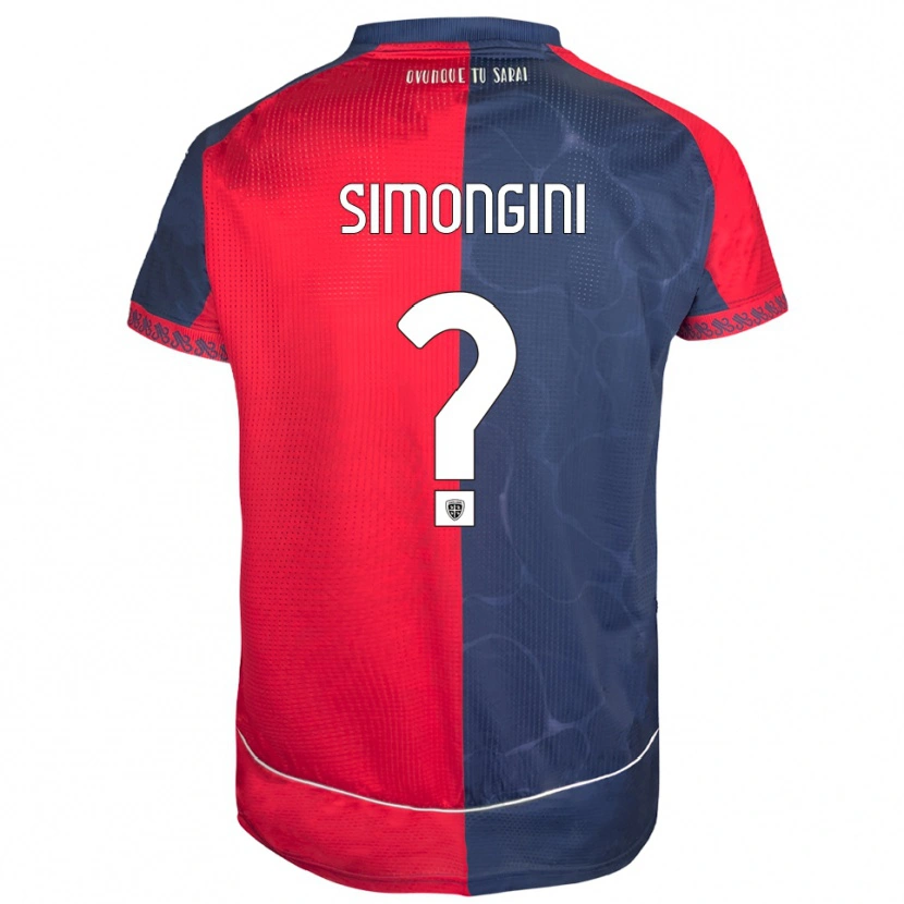 Danxen Kvinnor Andrea Simongini #0 Röd Marinblå Hemmatröja Matchtröjor 2025/26 Tröjor T-Tröja