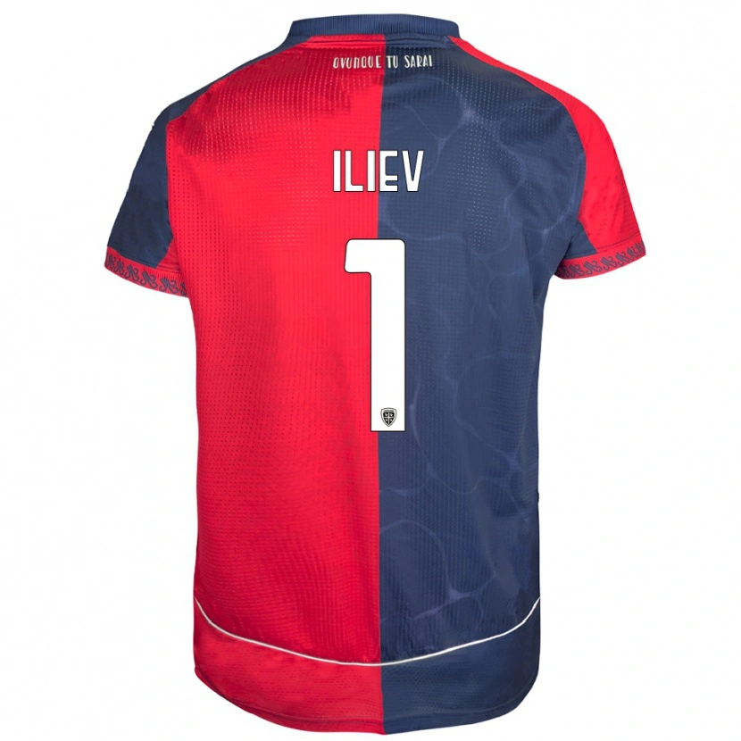Danxen Kvinnor Velizar-Iliya Iliev #1 Röd Marinblå Hemmatröja Matchtröjor 2025/26 Tröjor T-Tröja