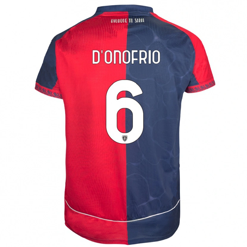 Danxen Kvinnor Vincenzo D'onofrio #6 Röd Marinblå Hemmatröja Matchtröjor 2025/26 Tröjor T-Tröja
