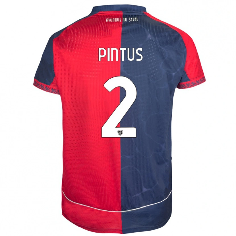 Danxen Kvinnor Nicola Pintus #2 Röd Marinblå Hemmatröja Matchtröjor 2025/26 Tröjor T-Tröja