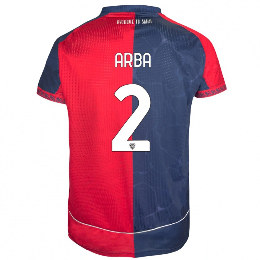 Danxen Kvinnor Federico Arba #2 Röd Marinblå Hemmatröja Matchtröjor 2025/26 Tröjor T-Tröja