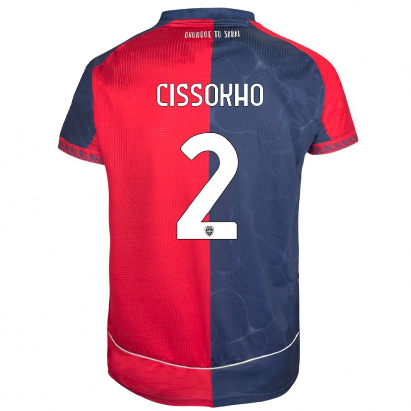Danxen Kvinnor Moussa Cissokho #2 Röd Marinblå Hemmatröja Matchtröjor 2025/26 Tröjor T-Tröja