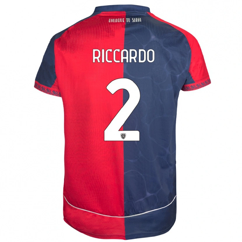 Danxen Kvinnor Riccardo Congiu #2 Röd Marinblå Hemmatröja Matchtröjor 2025/26 Tröjor T-Tröja