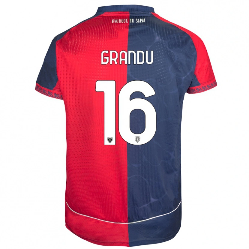 Danxen Kvinnor Nicola Grandu #16 Röd Marinblå Hemmatröja Matchtröjor 2025/26 Tröjor T-Tröja