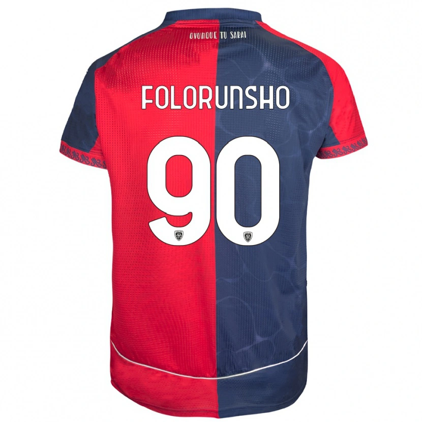 Danxen Kvinnor Michael Folorunsho #90 Röd Marinblå Hemmatröja Matchtröjor 2025/26 Tröjor T-Tröja