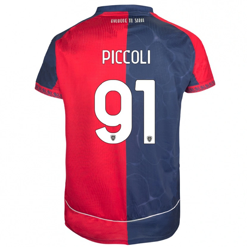 Danxen Kvinnor Roberto Piccoli #91 Röd Marinblå Hemmatröja Matchtröjor 2025/26 Tröjor T-Tröja