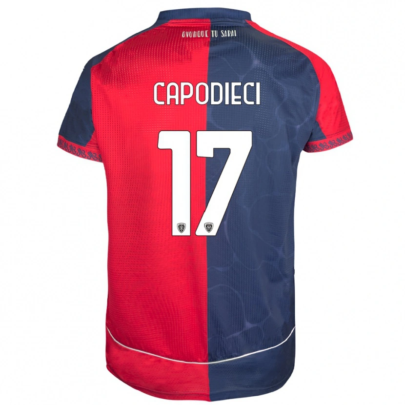 Danxen Kvinnor Loris Capodieci #17 Röd Marinblå Hemmatröja Matchtröjor 2025/26 Tröjor T-Tröja