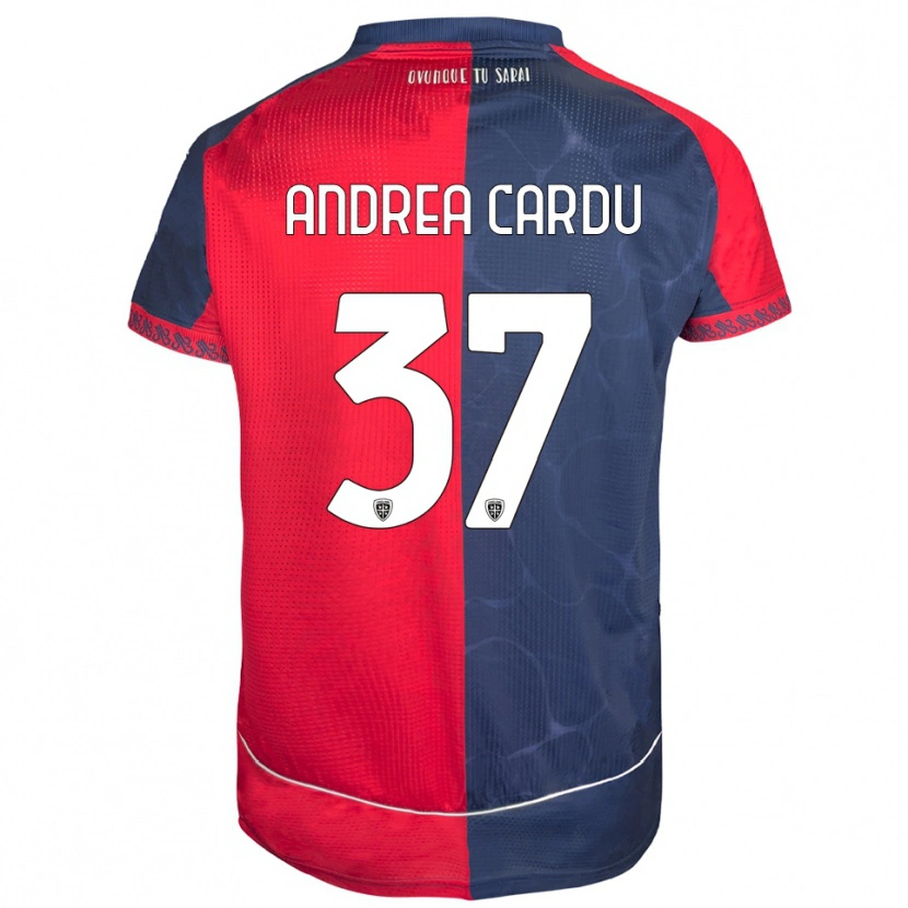 Danxen Kvinnor Giovanni Andrea Cardu #37 Röd Marinblå Hemmatröja Matchtröjor 2025/26 Tröjor T-Tröja