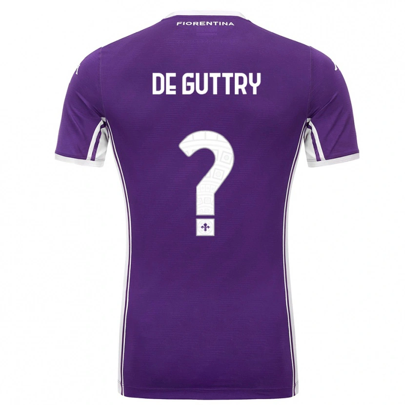 Danxen Kvinnor Elia De Guttry #0 Lila Vit Hemmatröja Matchtröjor 2025/26 Tröjor T-Tröja