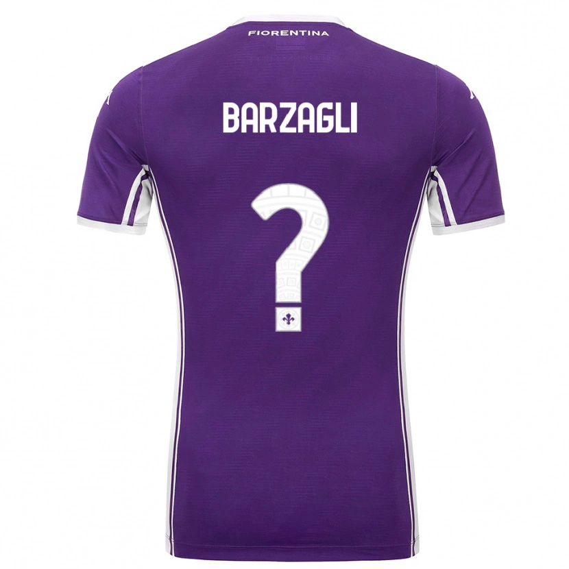 Danxen Kvinnor Mattia Barzagli #0 Lila Vit Hemmatröja Matchtröjor 2025/26 Tröjor T-Tröja