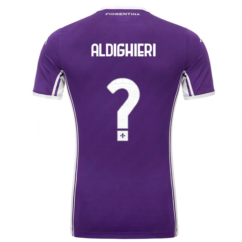 Danxen Kvinnor Benedetto Aldighieri #0 Lila Vit Hemmatröja Matchtröjor 2025/26 Tröjor T-Tröja