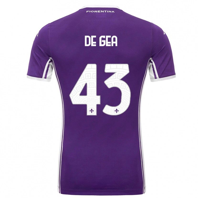 Danxen Kvinnor David De Gea #43 Lila Vit Hemmatröja Matchtröjor 2025/26 Tröjor T-Tröja