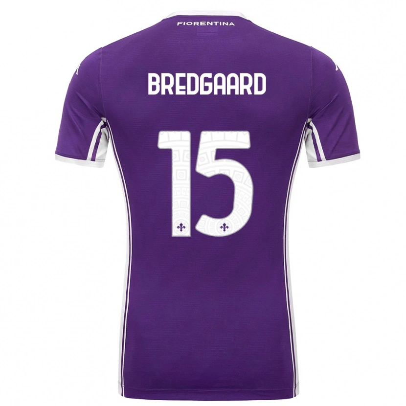 Danxen Kvinnor Sofie Bredgaard #15 Lila Vit Hemmatröja Matchtröjor 2025/26 Tröjor T-Tröja