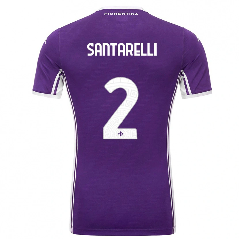 Danxen Kvinnor Andrea Santarelli #2 Lila Vit Hemmatröja Matchtröjor 2025/26 Tröjor T-Tröja