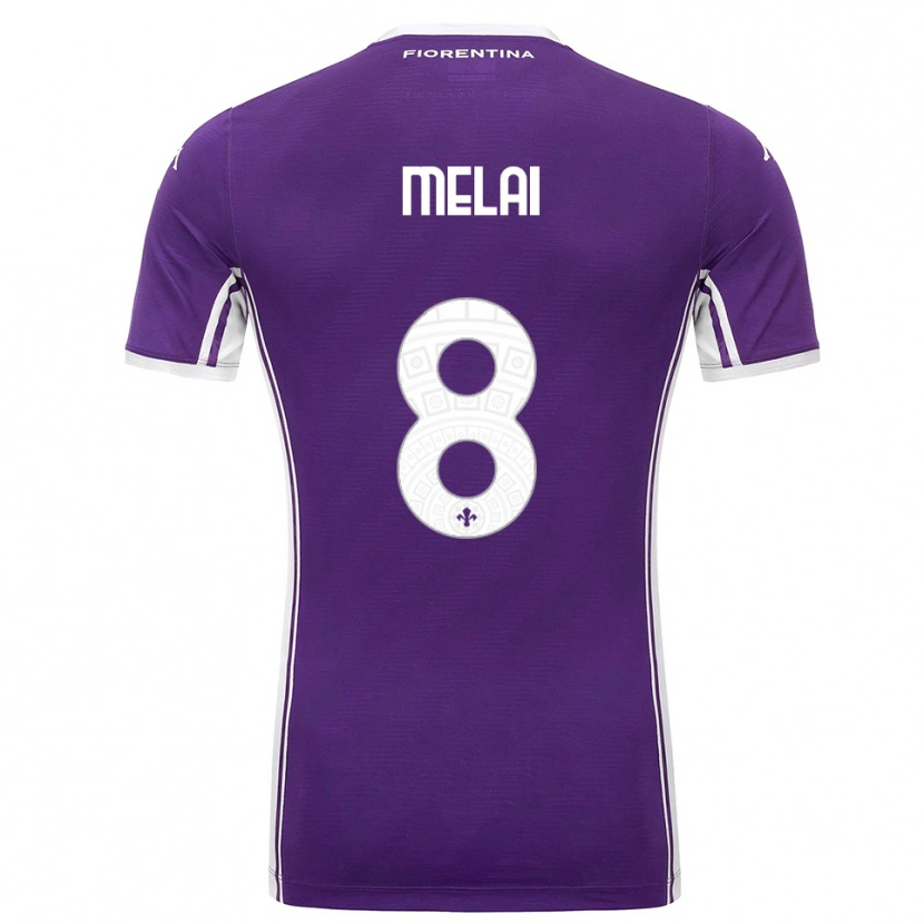 Danxen Kvinnor Christian Melai #8 Lila Vit Hemmatröja Matchtröjor 2025/26 Tröjor T-Tröja
