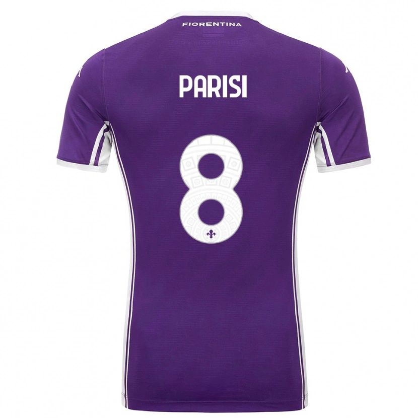 Danxen Kvinnor Alice Parisi #8 Lila Vit Hemmatröja Matchtröjor 2025/26 Tröjor T-Tröja