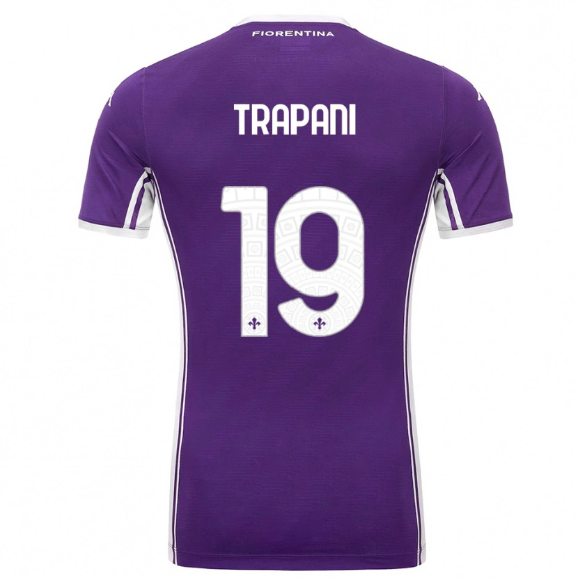 Danxen Kvinnor Niccolò Trapani #19 Lila Vit Hemmatröja Matchtröjor 2025/26 Tröjor T-Tröja