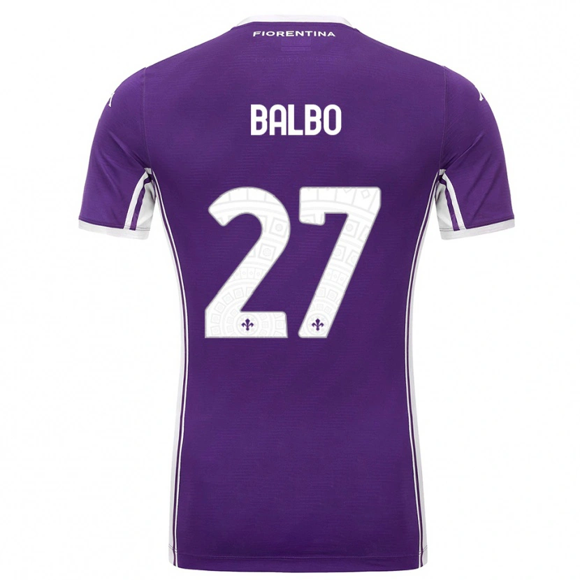 Danxen Kvinnor Luis Balbo #27 Lila Vit Hemmatröja Matchtröjor 2025/26 Tröjor T-Tröja
