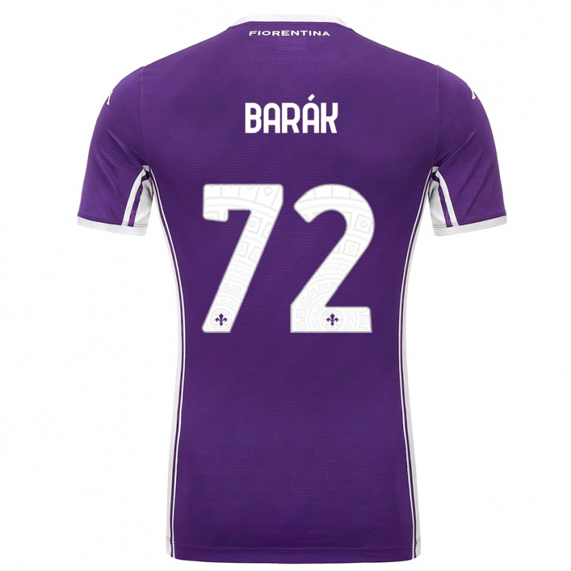 Danxen Kvinnor Antonín Barák #72 Lila Vit Hemmatröja Matchtröjor 2025/26 Tröjor T-Tröja