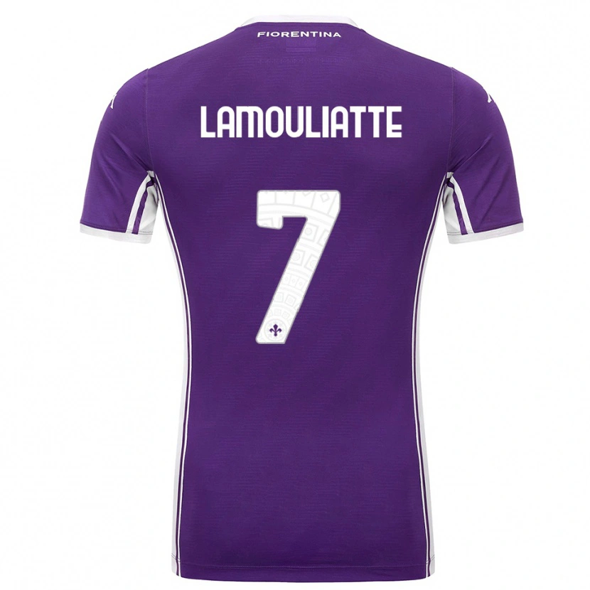 Danxen Kvinnor Hugo Lamouliatte #7 Lila Vit Hemmatröja Matchtröjor 2025/26 Tröjor T-Tröja