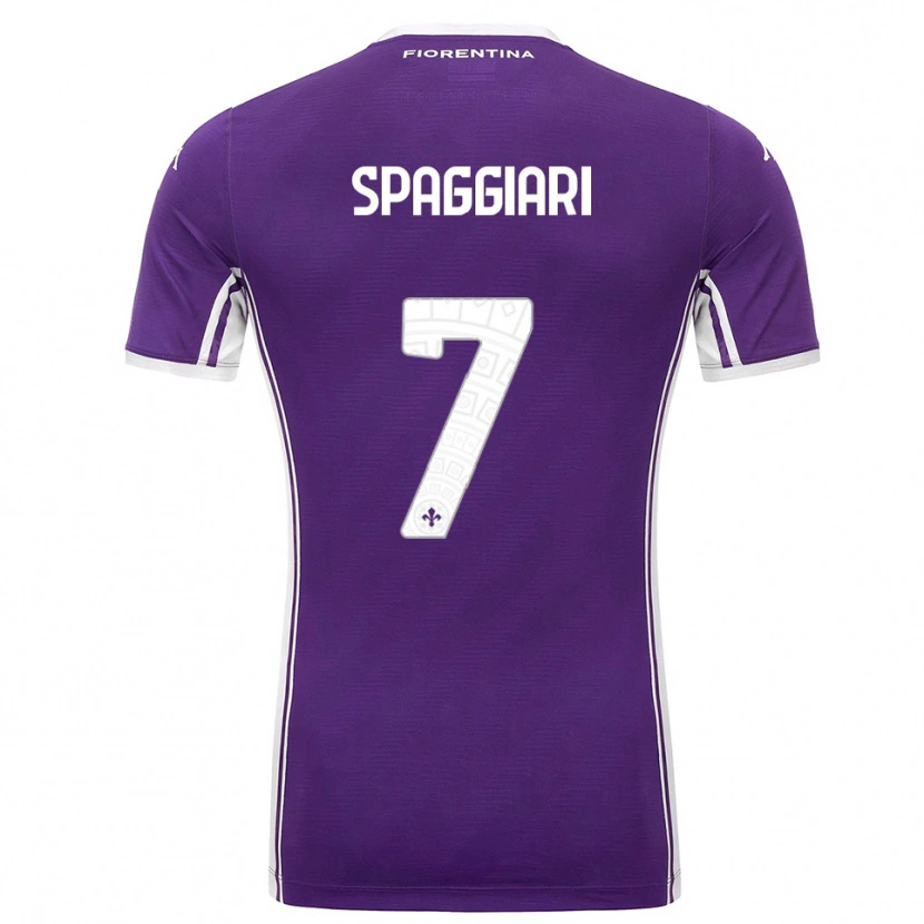 Danxen Kvinnor Riccardo Spaggiari #7 Lila Vit Hemmatröja Matchtröjor 2025/26 Tröjor T-Tröja
