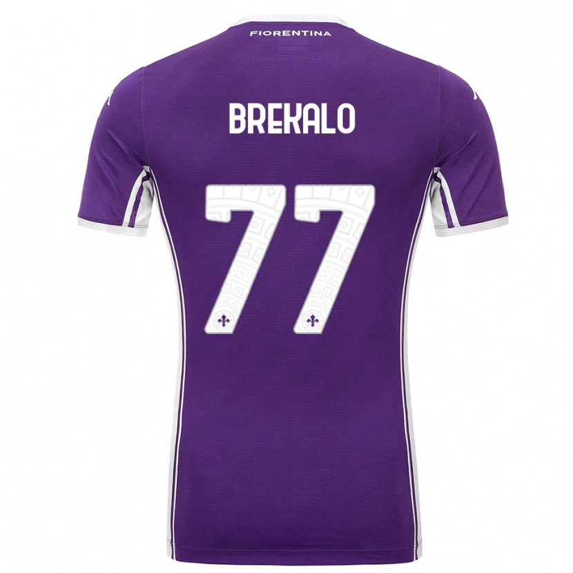Danxen Kvinnor Josip Brekalo #77 Lila Vit Hemmatröja Matchtröjor 2025/26 Tröjor T-Tröja