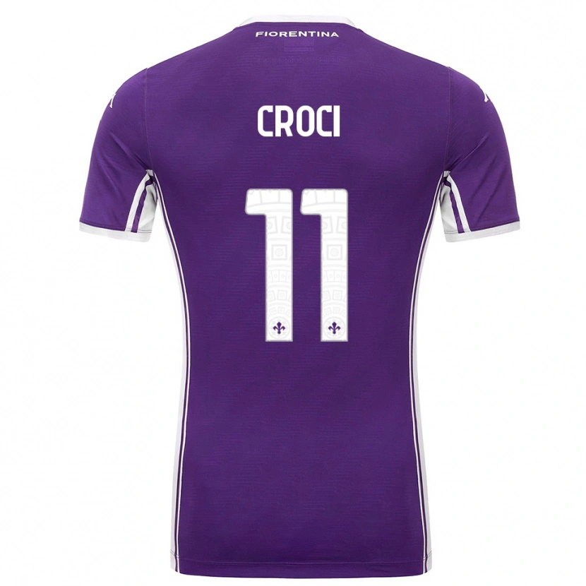 Danxen Kvinnor Federico Croci #11 Lila Vit Hemmatröja Matchtröjor 2025/26 Tröjor T-Tröja