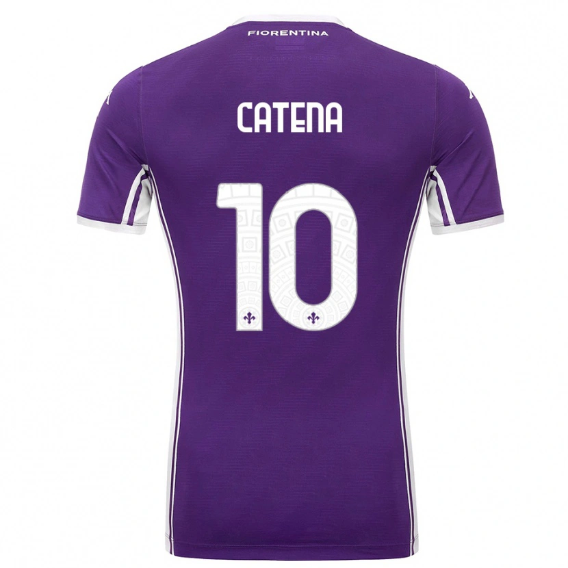 Danxen Kvinnor Michela Catena #10 Lila Vit Hemmatröja Matchtröjor 2025/26 Tröjor T-Tröja