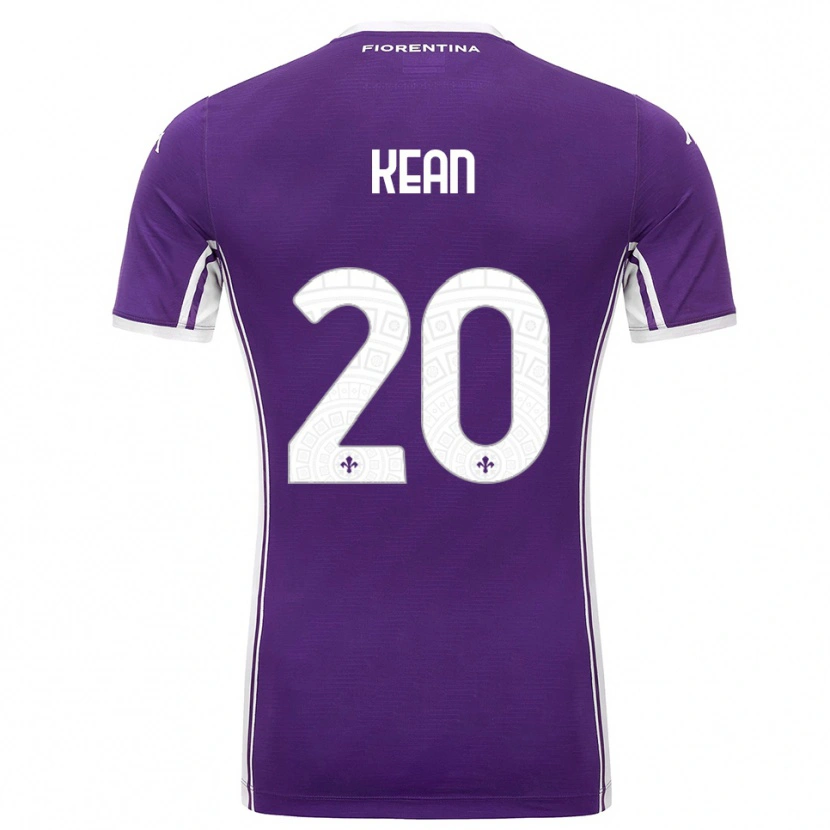 Danxen Kvinnor Moise Kean #20 Lila Vit Hemmatröja Matchtröjor 2025/26 Tröjor T-Tröja