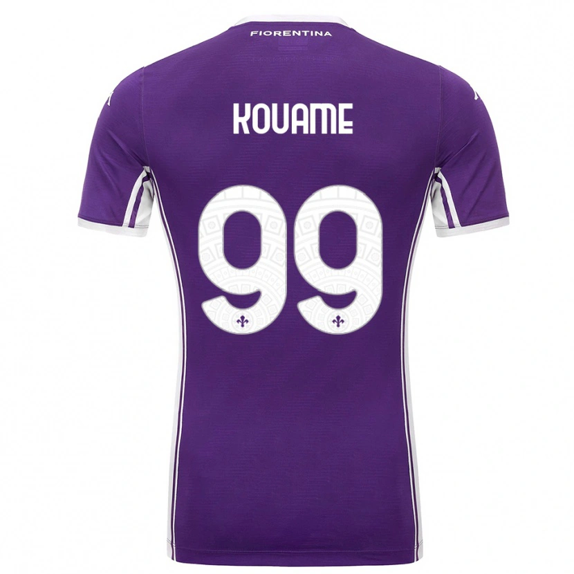Danxen Kvinnor Christian Kouamé #99 Lila Vit Hemmatröja Matchtröjor 2025/26 Tröjor T-Tröja
