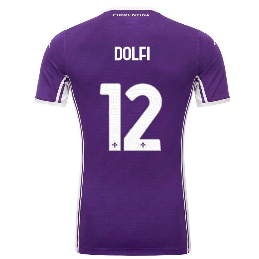 Danxen Kvinnor Brando Dolfi #12 Lila Vit Hemmatröja Matchtröjor 2025/26 Tröjor T-Tröja