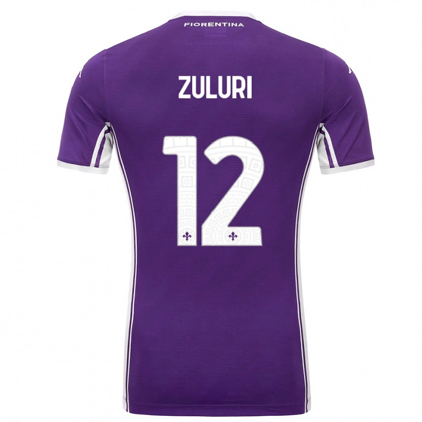 Danxen Kvinnor Athena Zuluri #12 Lila Vit Hemmatröja Matchtröjor 2025/26 Tröjor T-Tröja