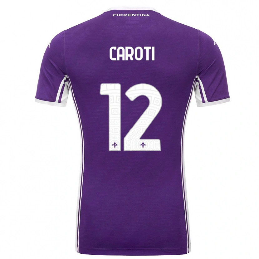 Danxen Kvinnor Filippo Caroti #12 Lila Vit Hemmatröja Matchtröjor 2025/26 Tröjor T-Tröja