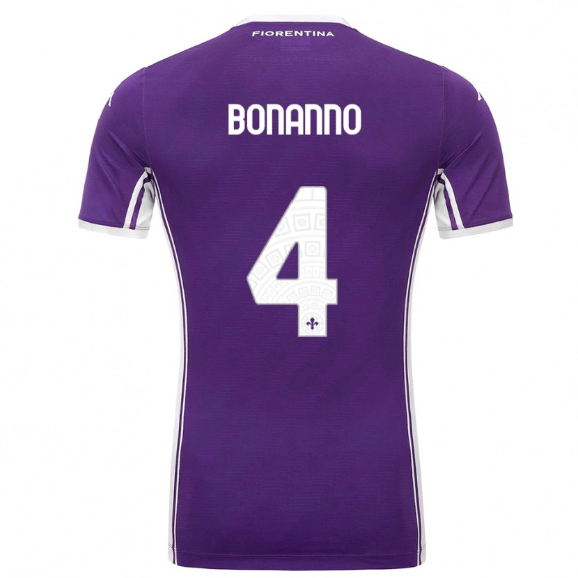 Danxen Kvinnor Piergiorgio Bonanno #4 Lila Vit Hemmatröja Matchtröjor 2025/26 Tröjor T-Tröja
