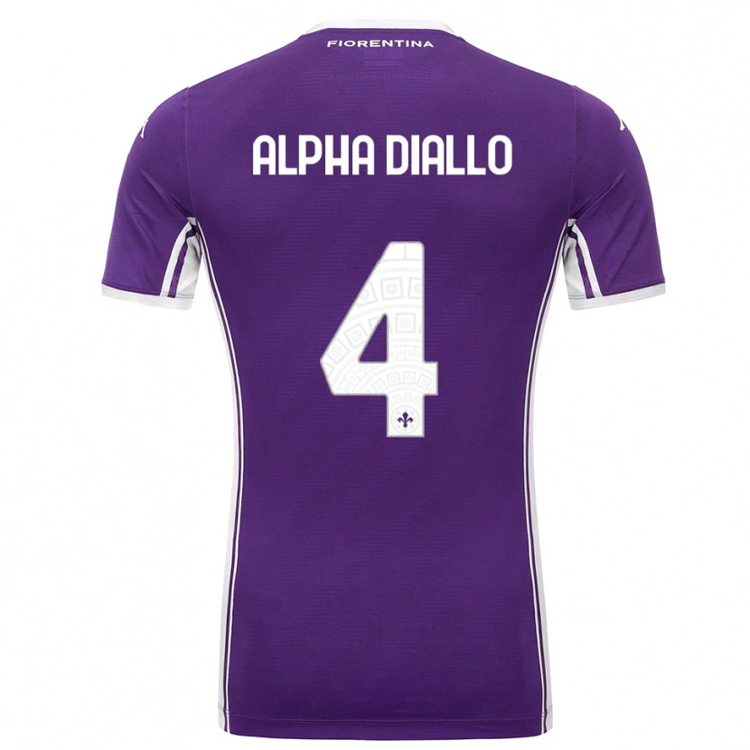 Danxen Kvinnor Mamadou Alpha Diallo #4 Lila Vit Hemmatröja Matchtröjor 2025/26 Tröjor T-Tröja