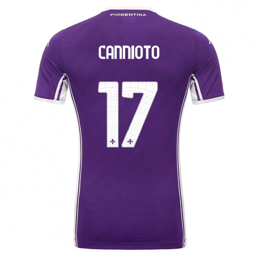 Danxen Kvinnor Andrea Cannioto #17 Lila Vit Hemmatröja Matchtröjor 2025/26 Tröjor T-Tröja