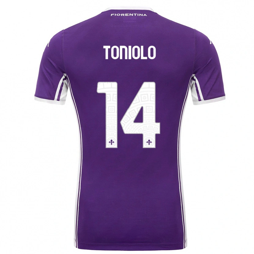 Danxen Kvinnor Martina Toniolo #14 Lila Vit Hemmatröja Matchtröjor 2025/26 Tröjor T-Tröja