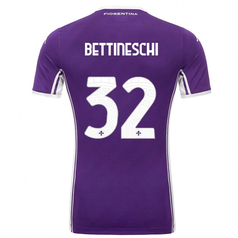 Danxen Kvinnor Giorgia Bettineschi #32 Lila Vit Hemmatröja Matchtröjor 2025/26 Tröjor T-Tröja
