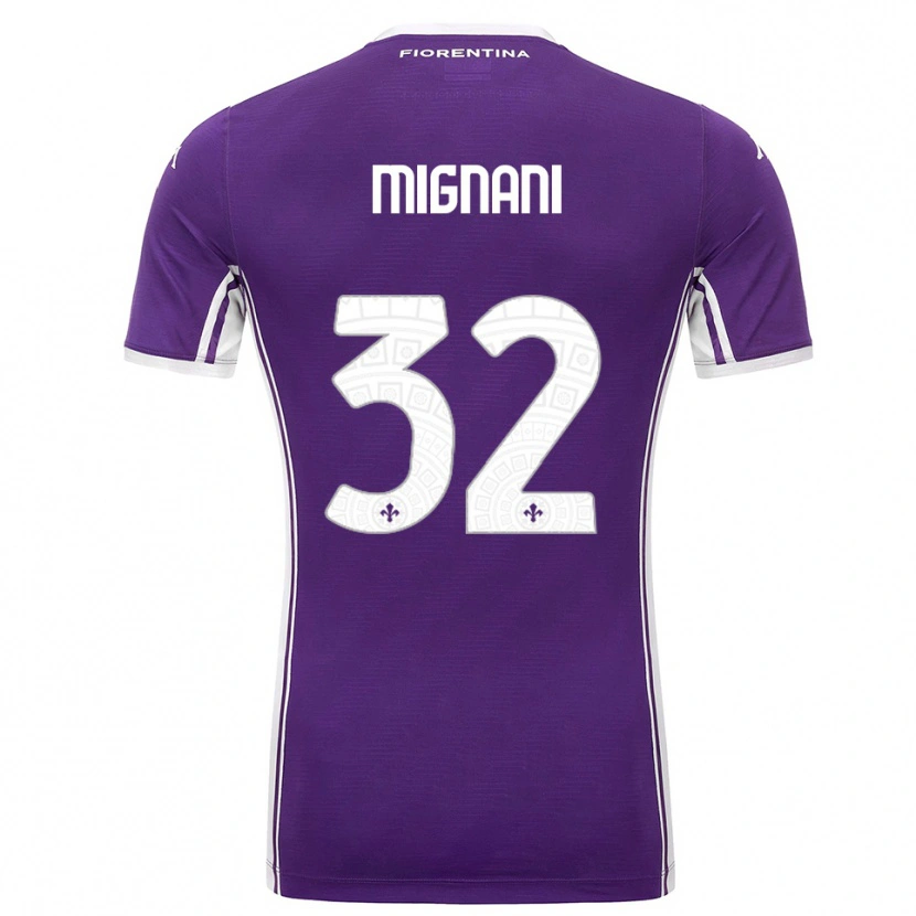 Danxen Kvinnor Carlo Mignani #32 Lila Vit Hemmatröja Matchtröjor 2025/26 Tröjor T-Tröja