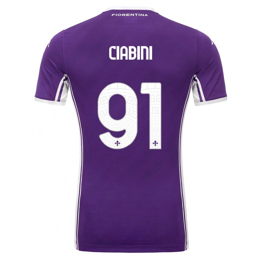 Danxen Kvinnor Giulia Ciabini #91 Lila Vit Hemmatröja Matchtröjor 2025/26 Tröjor T-Tröja