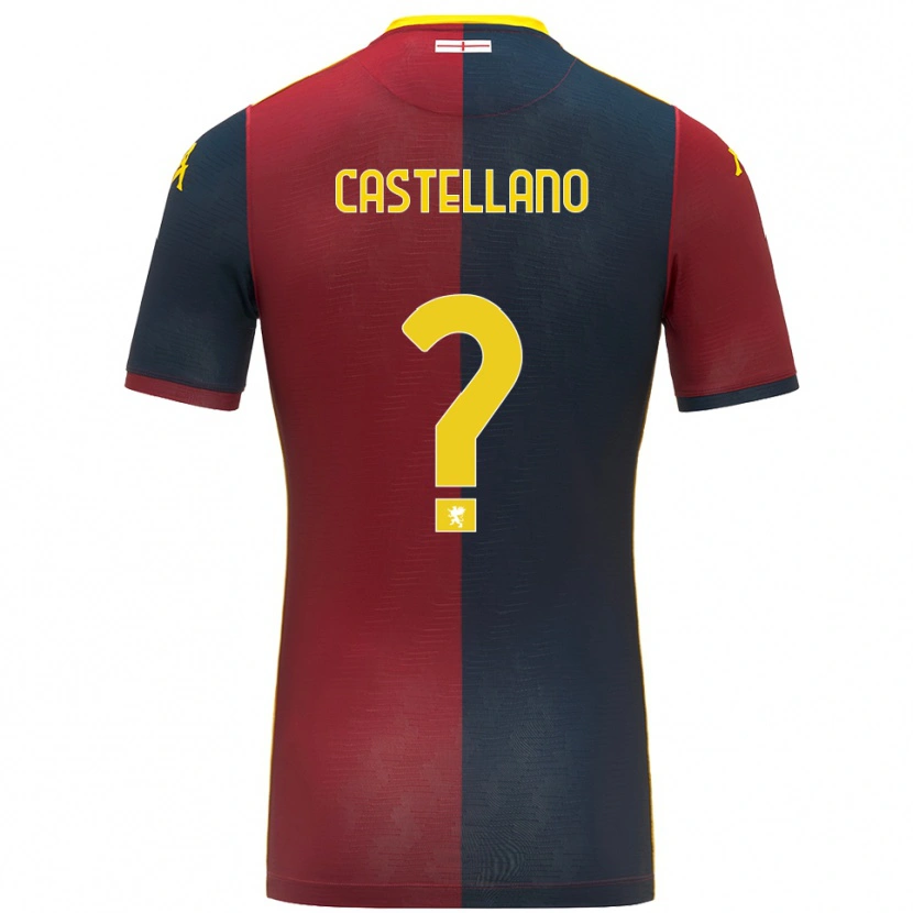 Danxen Kvinnor Cristiano Castellano #0 Röd Kungsblå Hemmatröja Matchtröjor 2025/26 Tröjor T-Tröja