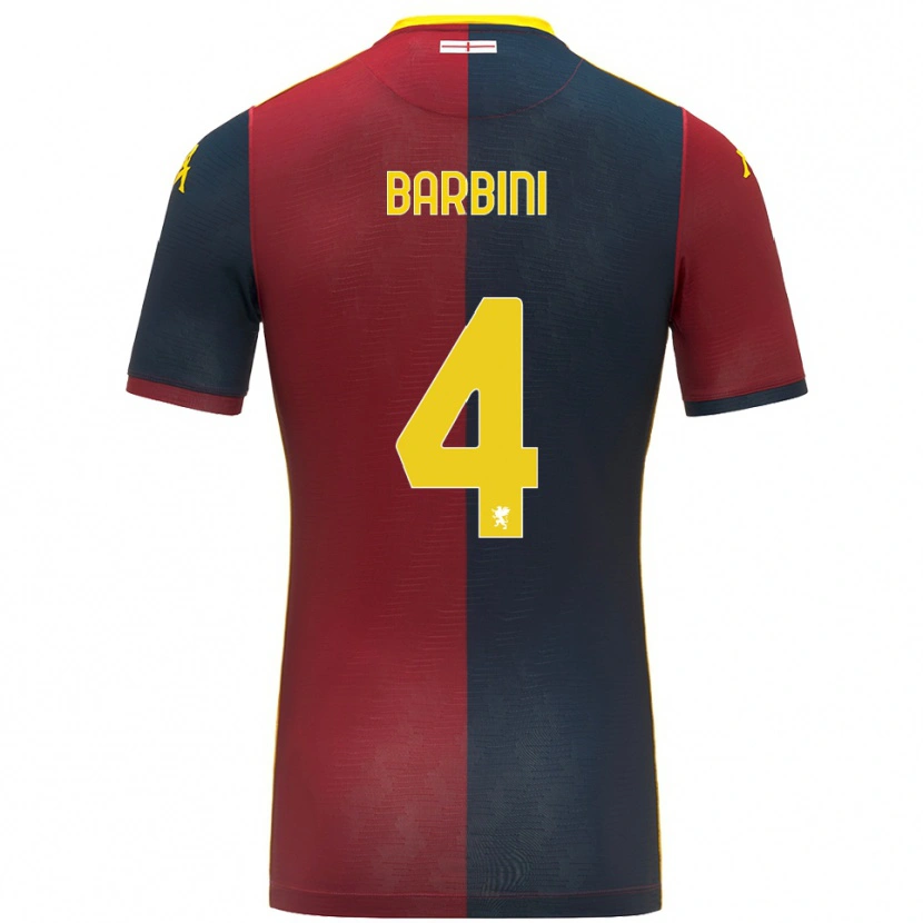 Danxen Kvinnor Matteo Barbini #4 Röd Kungsblå Hemmatröja Matchtröjor 2025/26 Tröjor T-Tröja
