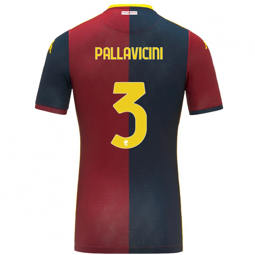Danxen Kvinnor Matteo Pallavicini #3 Röd Kungsblå Hemmatröja Matchtröjor 2025/26 Tröjor T-Tröja
