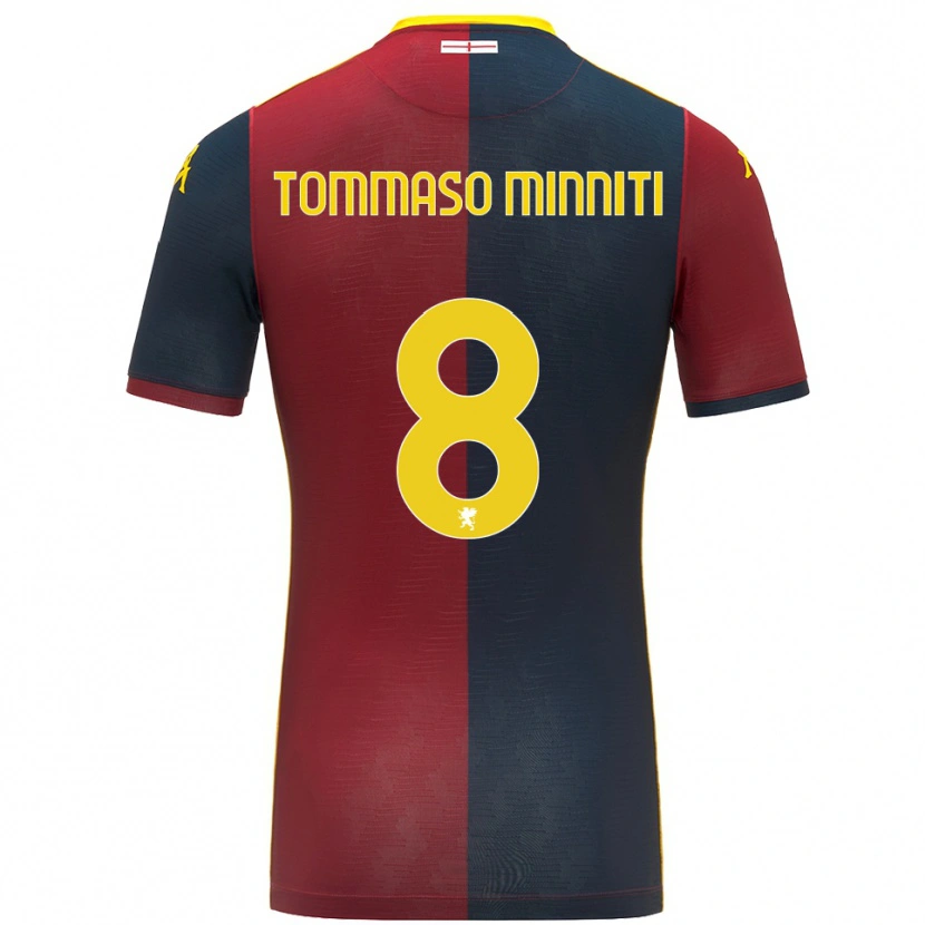 Danxen Kvinnor Giovanni Tommaso Minniti #8 Röd Kungsblå Hemmatröja Matchtröjor 2025/26 Tröjor T-Tröja