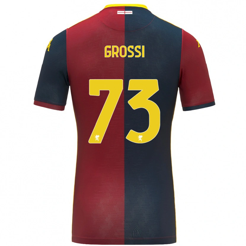 Danxen Kvinnor Jacopo Grossi #73 Röd Kungsblå Hemmatröja Matchtröjor 2025/26 Tröjor T-Tröja
