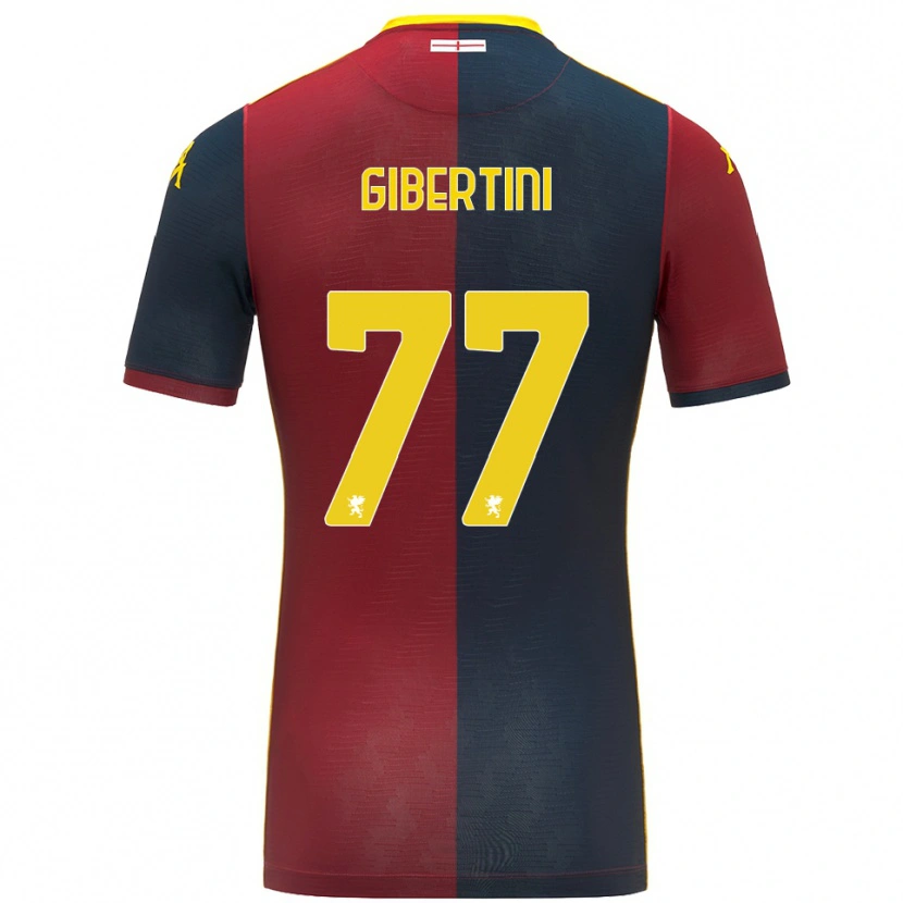 Danxen Kvinnor Matteo Gibertini #77 Röd Kungsblå Hemmatröja Matchtröjor 2025/26 Tröjor T-Tröja