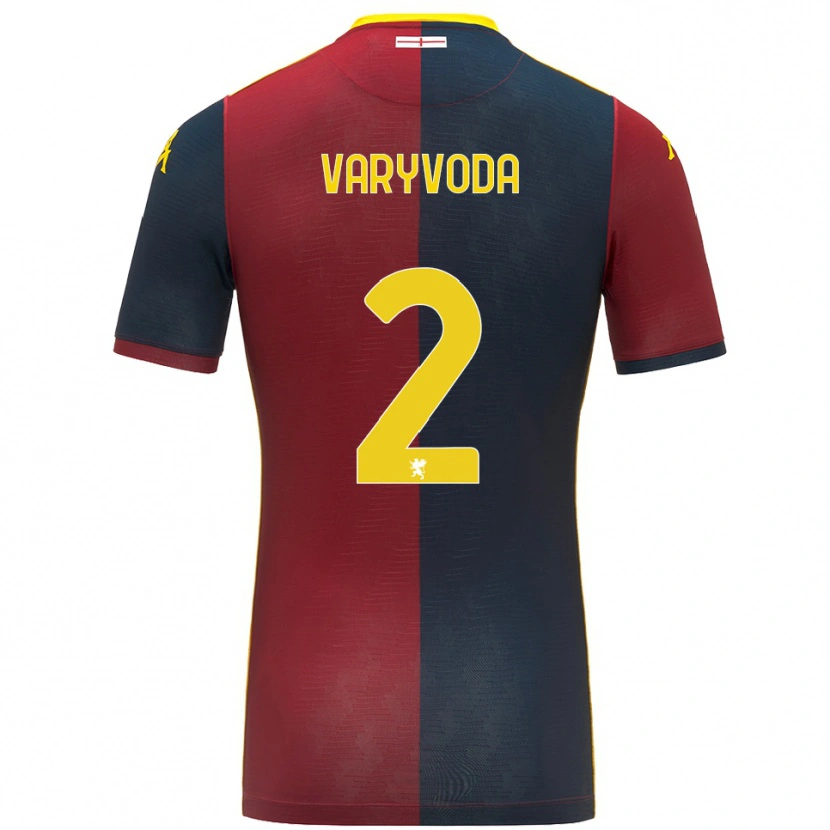 Danxen Kvinnor Dmytro Varyvoda #2 Röd Kungsblå Hemmatröja Matchtröjor 2025/26 Tröjor T-Tröja