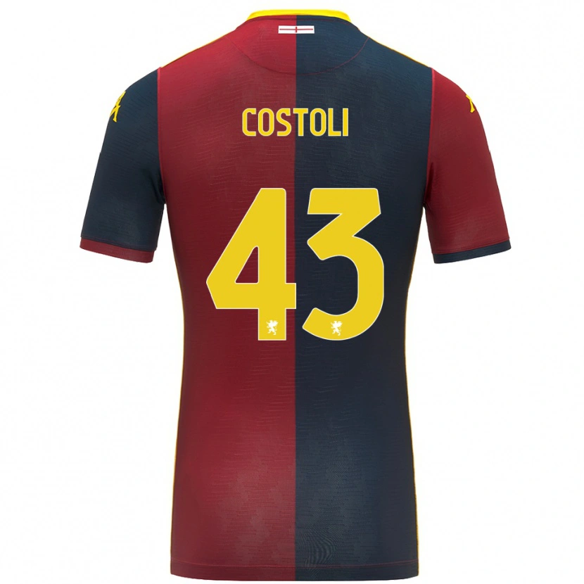 Danxen Kvinnor Lorenzo Costoli #43 Röd Kungsblå Hemmatröja Matchtröjor 2025/26 Tröjor T-Tröja